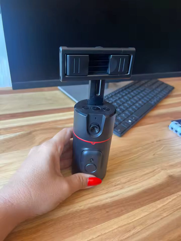 The tracking works great for a small 360° AI stand. I use it in my bedroom for videos and calls, and it does best in good lighting. Setup was quick and easy.